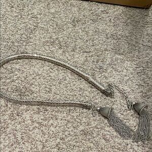 Elegant Silver Tassel chain belt